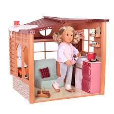 Cozy Cabin Dollhouse Playset For 18