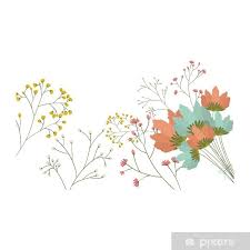 Poster Flowers Icon Decoration Rustic