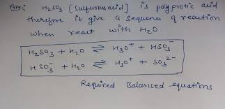 Answered Sulfurous Acid H So Is A