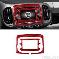 For Fiat 500l Red Carbon Fiber Interior