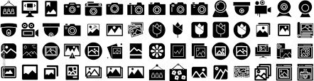 Set Of Gallery Icons Isolated