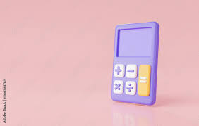 Purple Calculator Icon On Pink