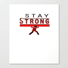 Funny Stay Strong Icon Canvas Print By