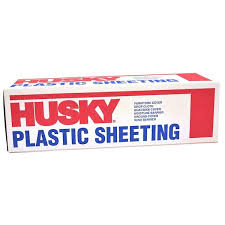 Husky Plastic Sheeting 6 Mil X 1 Ft W X 300 Ft L Polyethylene Black