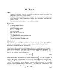 Understanding Rl Circuits Lab 9