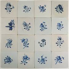Antique Dutch Delft Wall Tiles With