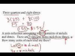 Grade 9 Word Problems Coins Part 1 Flv