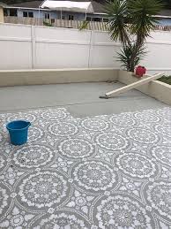 Stenciled Patio Makeover Tutorial