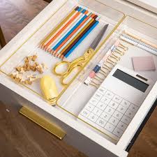 Martha Stewart Clear Gold Trim Desk