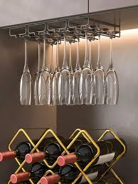 1pc Iron Cabinet Wine Glass Rack For