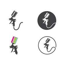 Spray Paint Logo Vector Art Icons And