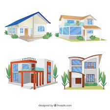 Free Vector Collection Of Modern Houses