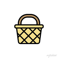 Picnic Basket Icon Simple Color With