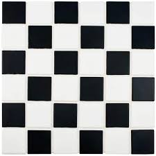 Merola Tile Squire Quad Matte Checkerboard 12 1 2 In X 12 1 2 In Porcelain Mosaic Tile 11 1 Sq Ft Case