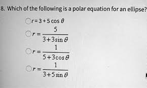 A Polar Equation For An Ellipse R