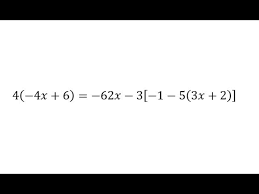 Linear Equation With Paheses