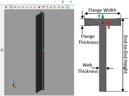 t beam with elastic properties for