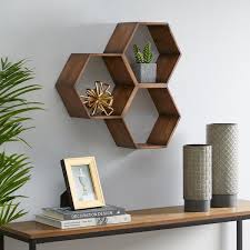 Brown Wood Floating Shelf