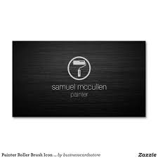 Painter Roller Brush Icon Brushed Metal