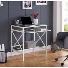 Marion Metal Glass Small Space Desk