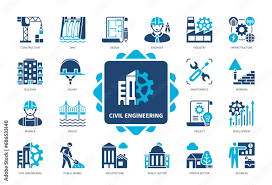 Civil Engineering Icon Set Design
