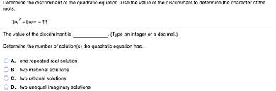 Quadratic Equation Chegg
