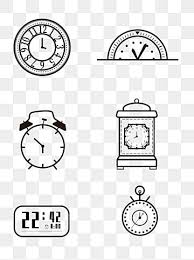 ícone Do Relógio Relógio Preto E Branco