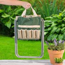 Pure Garden 16 In Folding Garden Stool