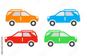 Car Icon Set Suv Vehicle Color Icons