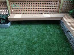 Synthetic Grass And Bluestone Raised