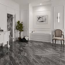 Natural Marble Tile In The Bathroom