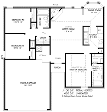 Traditional House Plan 3 Beds 2 Baths