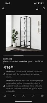 Ikea Klingsbo Glass Cabinet For In