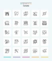 Creative Canada 25 Outline Icon Pack