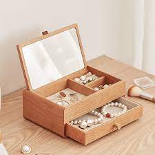 Simple Design Jewelry Box Cherry Wood