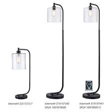 Floor Lamp With Clear Glass Lamp Shade