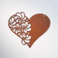 Metal Heart Wall Art Acorn