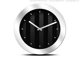 Modern Black Clock Icon Psd Psdgraphics
