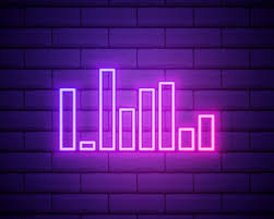 Sound Wave Simple Icon Pink Neon Style
