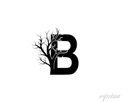 B Letter And Dead Branch Logo Icon