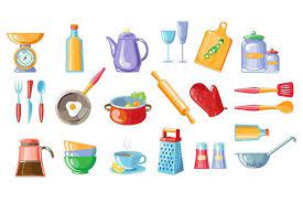 Kitchen Tools Colorful Vector Game