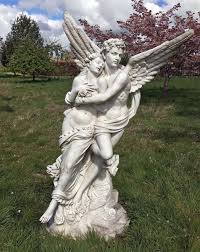 Cupid Psyche 197cm Marble Garden Statue