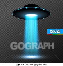 clip art vector ufo light beam alien