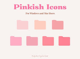 Round Icon Pink Tone Desktop Icons