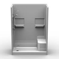 60x34 Curbed Multi Piece Shower With