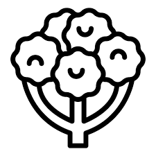 Vegan Flower Icon Outline Vector Food