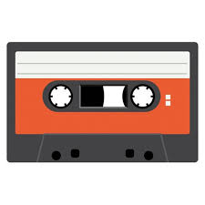 Dark Orange Cassette Tape Pvc Party