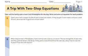 Activities To Learn Two Step Equations