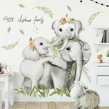 Elephant Family Animal Wall Stickers