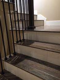 Porcelain Wood Tile Stairs Home Decor